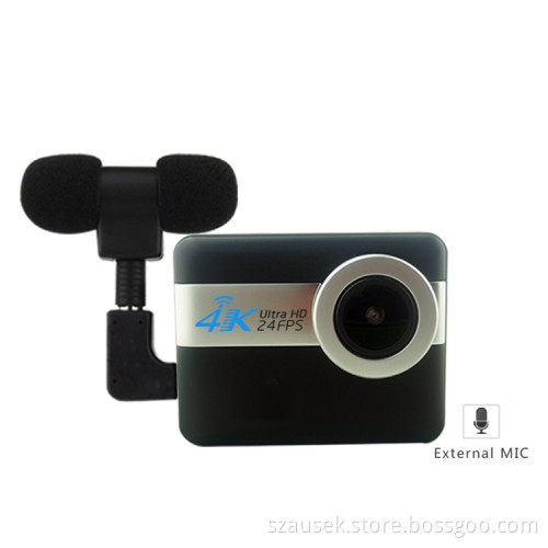 New ! External MIC 2.3inch Touch Screen Yi 4K Action Camera with Adjustable wide angle
